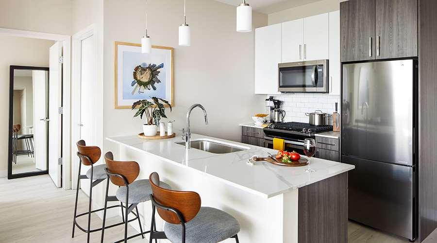 Апарт отель Sentral Michigan Avenue Чикаго Экстерьер фото Kitchen