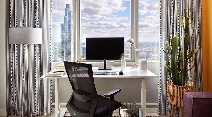 Апарт отель Sentral Michigan Avenue Чикаго Номер фото A home office