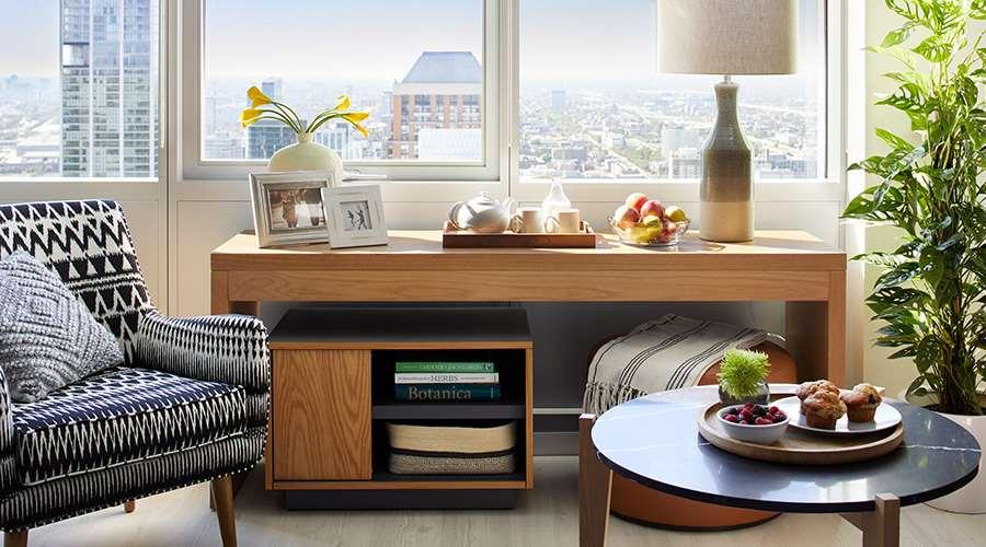 Апарт отель Sentral Michigan Avenue Чикаго Номер фото A console table