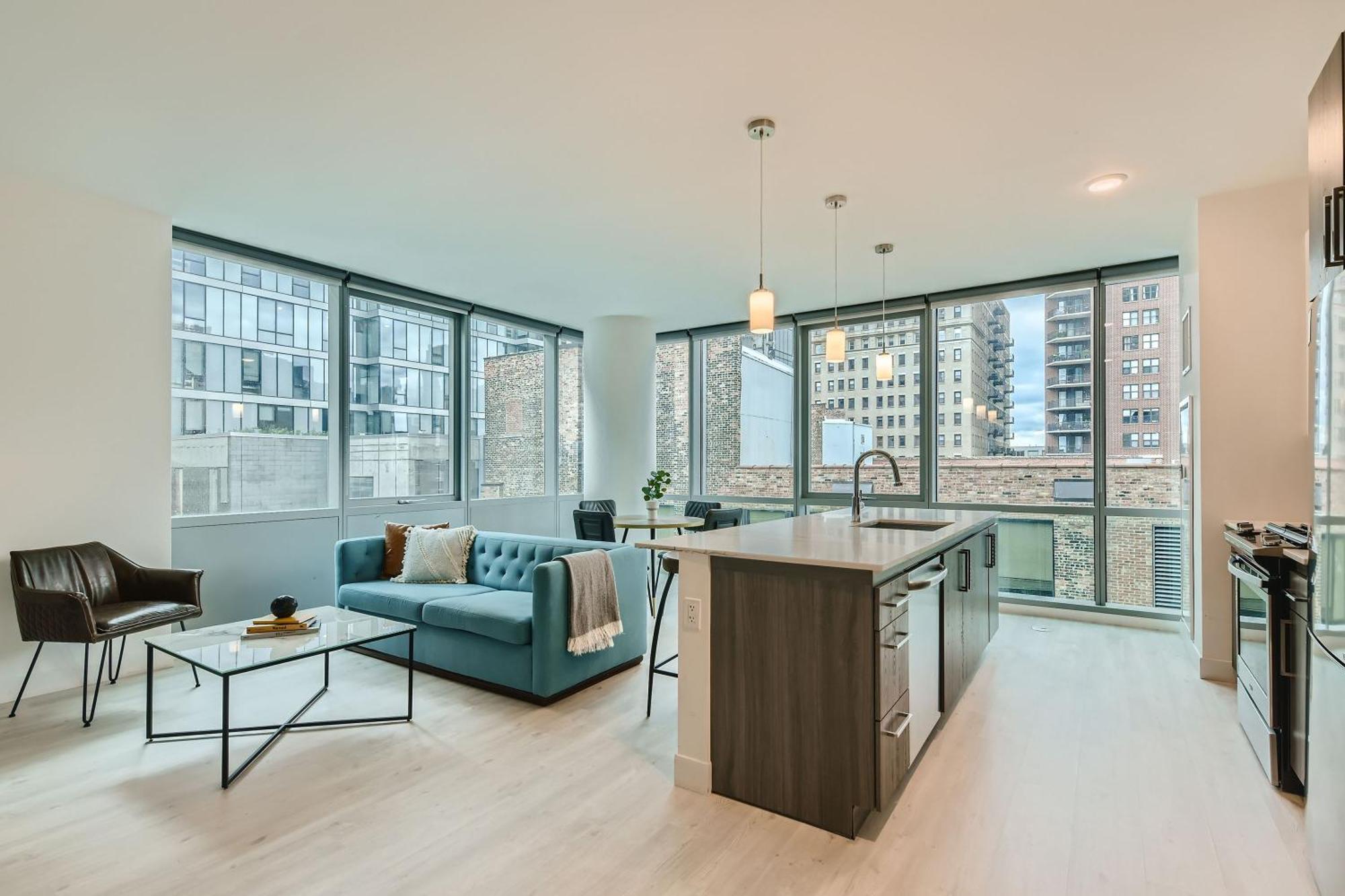 Апарт отель Sentral Michigan Avenue Чикаго Номер фото A model apartment